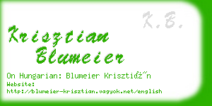 krisztian blumeier business card